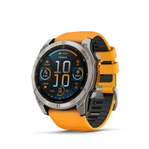 GARMIN FENIX 8 AMOLED titán/narancs sportóra