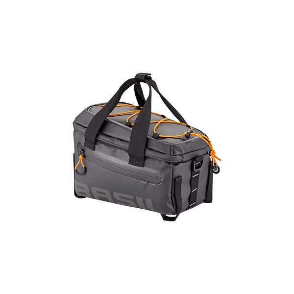 Kép 4/7 - BASIL MILES TARPAULIN TRUNKBAG 7L fekete-narancs csomagtartó táska