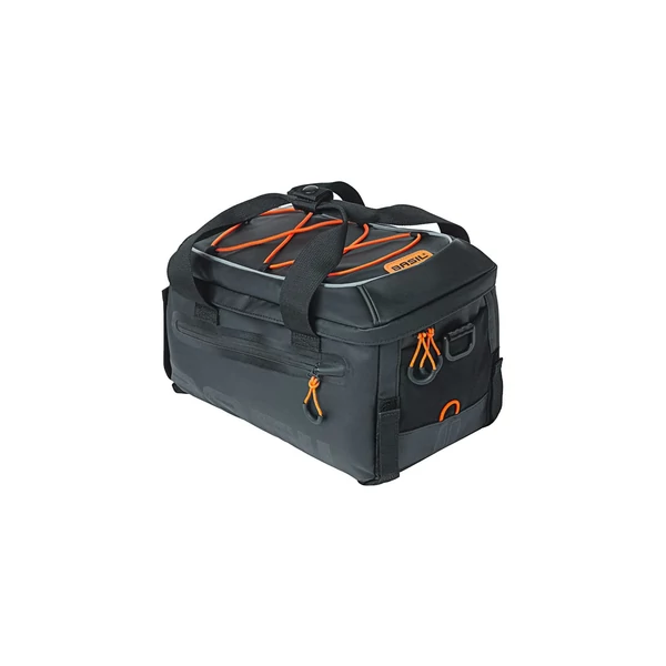 BASIL MILES TARPAULIN TRUNKBAG 7L fekete-narancs csomagtartó táska