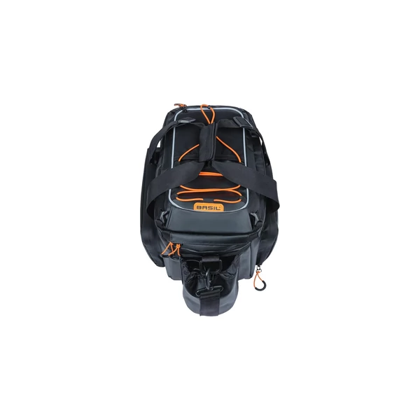 Kép 3/8 - BASIL MILES TARPAULIN TRUNKBAG PRO XL 9L fekete-narancs csomagtartó táska