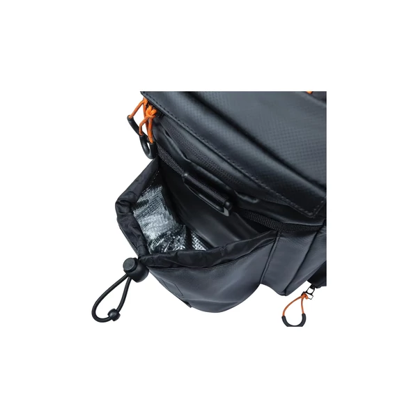 Kép 4/8 - BASIL MILES TARPAULIN TRUNKBAG PRO XL 9L fekete-narancs csomagtartó táska