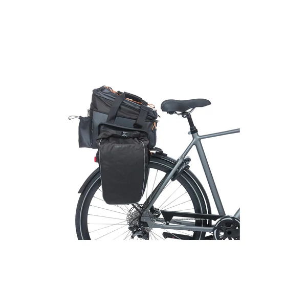 Kép 7/8 - BASIL MILES TARPAULIN TRUNKBAG PRO XL 9L fekete-narancs csomagtartó táska