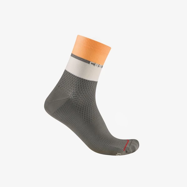 CASTELLI ELEGANTE 12 Gray/Silver-Orange L-XL (39-41) női zokni