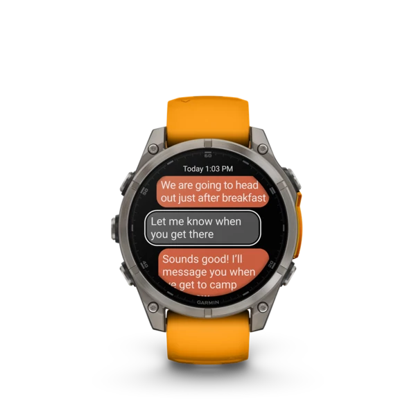 Kép 3/8 - GARMIN FENIX 8 titán/narancs sportóra