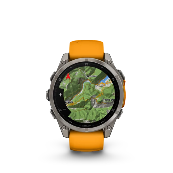 Kép 4/8 - GARMIN FENIX 8 titán/narancs sportóra