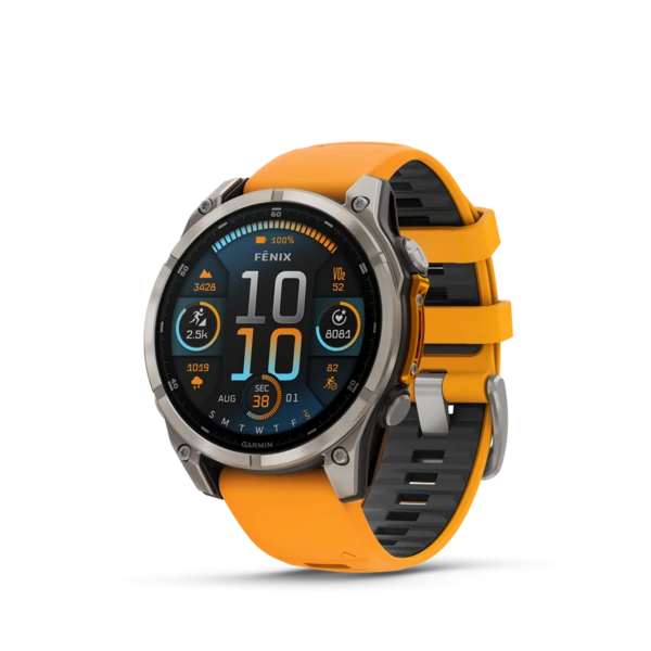 GARMIN FENIX 8 titán/narancs sportóra