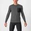CASTELLI UNLIMITED MERINO Gray/Black XXXL hosszú ujjú mez