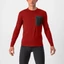 CASTELLI UNLIMITED MERINO Red/Gray XL hosszú ujjú mez