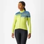 CASTELLI UNLIMITED W THERMAL 2 Lime/Steel Blue XS női hosszú ujjú mez
