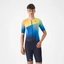 CASTELLI FREE SANREMO 3 Blue/Orange S triatlon rövid ujjú egyberuha
