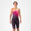 CASTELLI FREE SANREMO 3 W Night Shade/Orange-Rose L női triatlon ujjatlan egyberuha