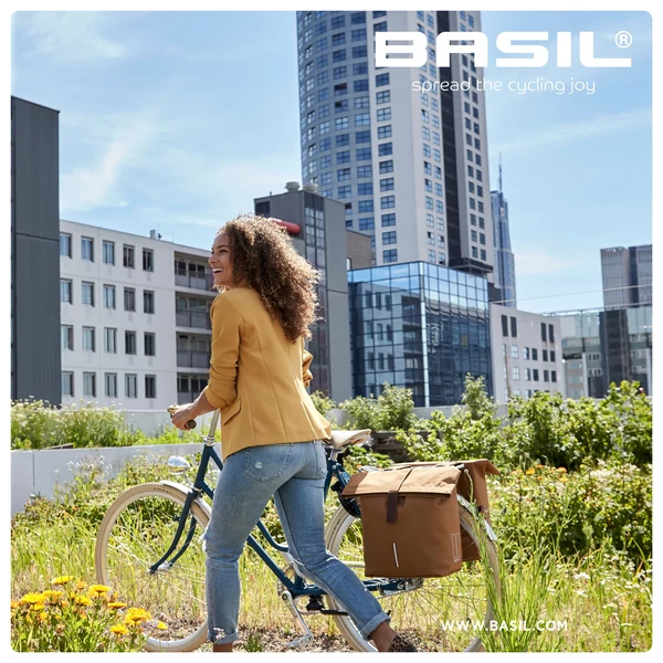 Kép 3/3 - BASIL City DOUBLE Bag Barna dupla táska