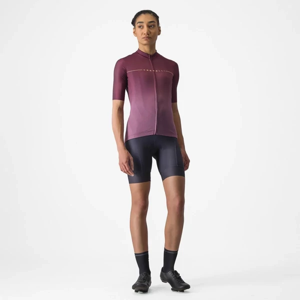 Kép 8/8 - CASTELLI SALITA Bordeaux/Purple/Orange L női rövid ujjú mez