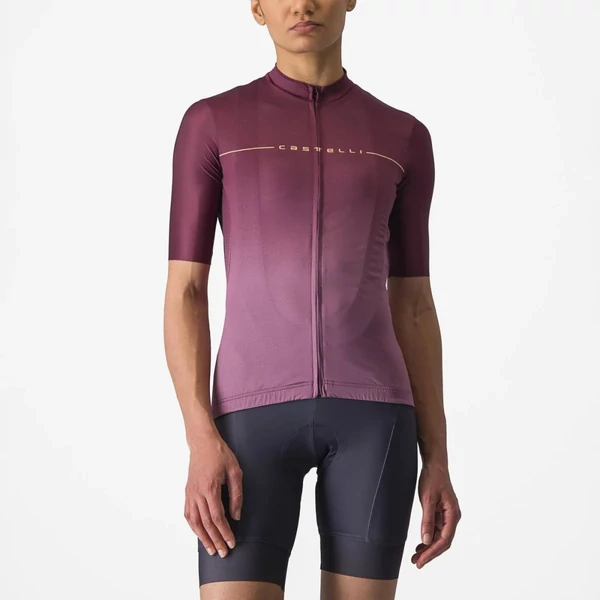CASTELLI SALITA Bordeaux/Purple/Orange L női rövid ujjú mez