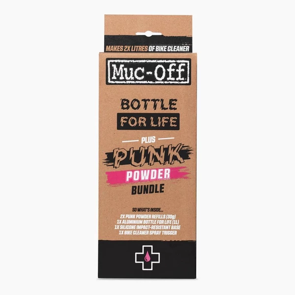 Kép 2/6 - MUC-OFF BOTTLE FOR LIFE flakon és kerékpártisztító por csomag